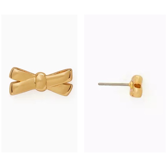 Kate Spade Elegant Gold Bow Earrings - Picture 5 of 8